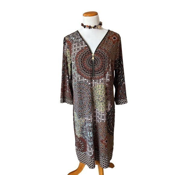 MSK Patterned Dress - Picture 1 of 5